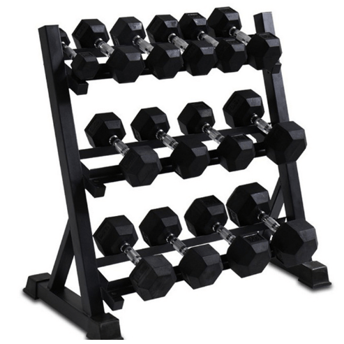 Tilte Rack Large 3 Tier Dumbbell Rack | Holds 10-12 Pairs