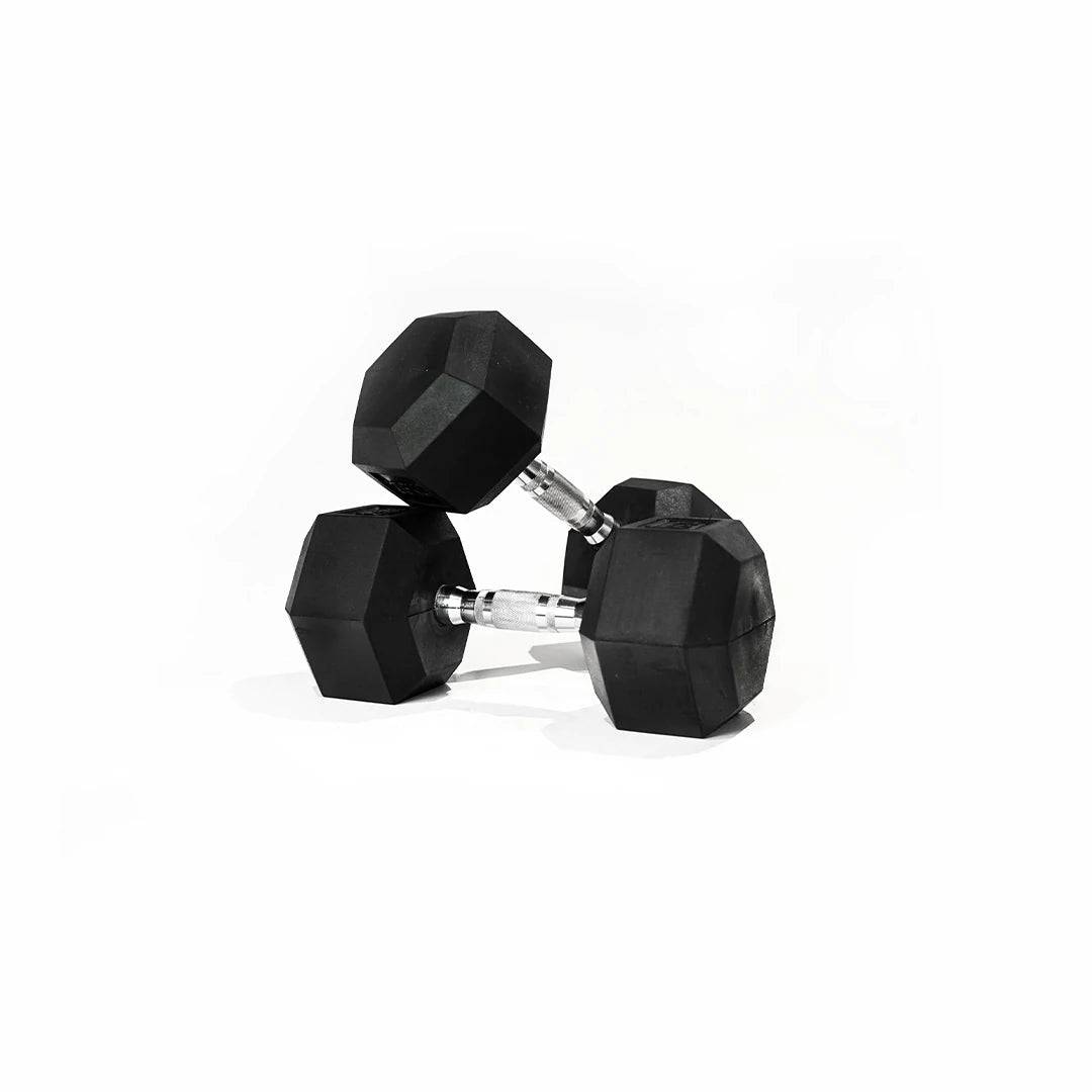 Rubber Hex Dumbbell Set - 10 Pairs (1kg - 10kg)