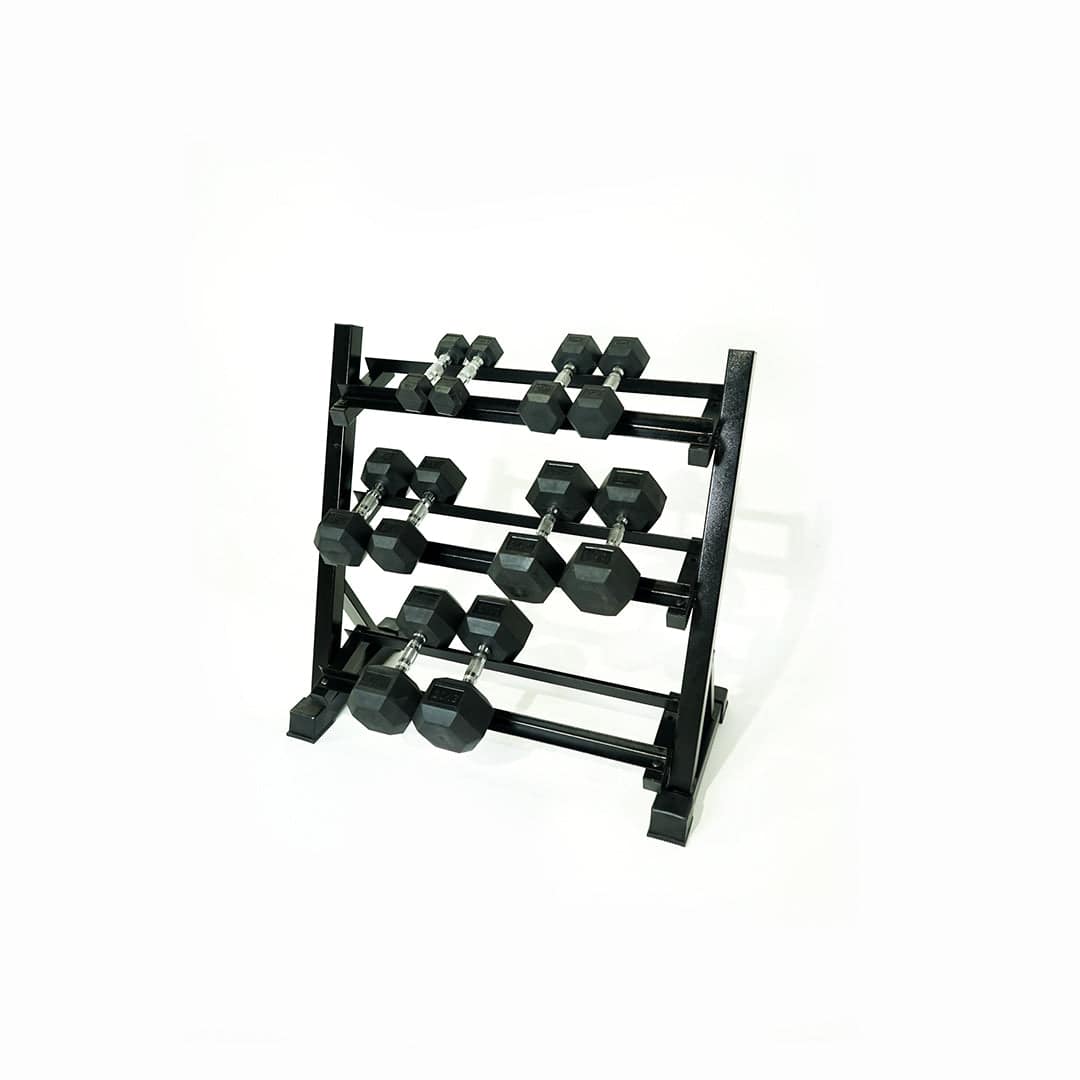 Ultimate Hex Dumbbell Package Set & Rack | 8 Pairs