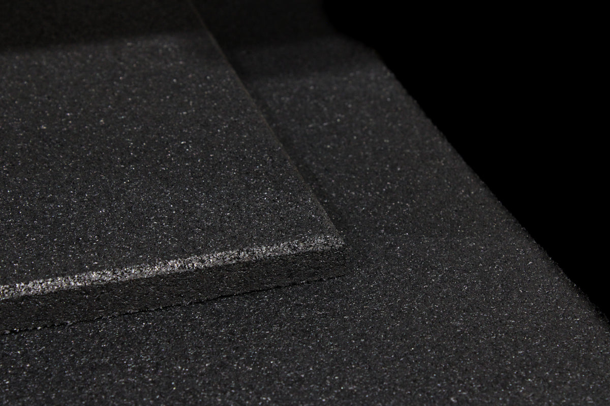 15mm Black premium rubber gym tiles Fitness Hero
