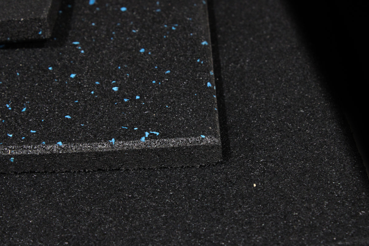 Premium Blue Fleck Rubber Gym Flooring 1m | 15mm