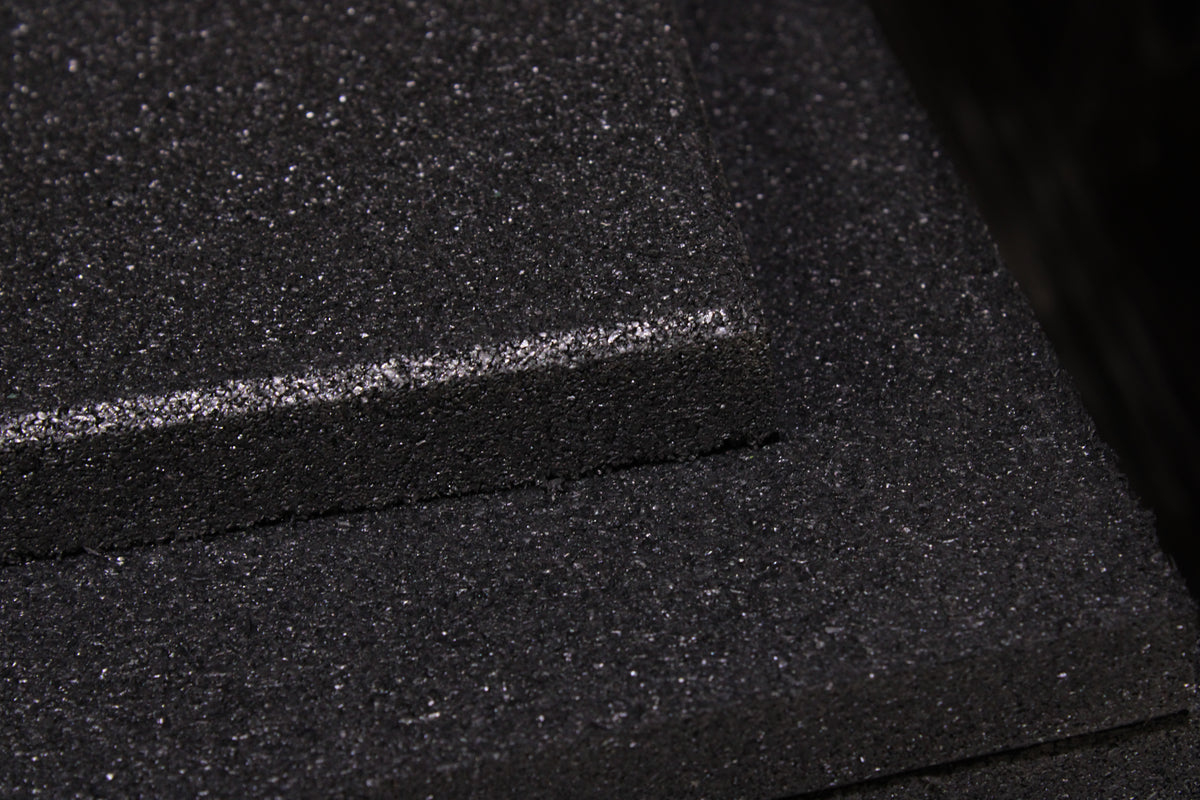 20mm Black premium rubber gym tiles Fitness Hero