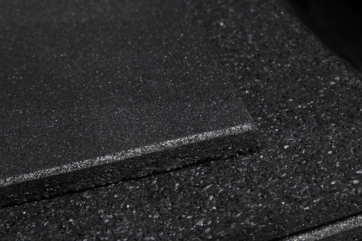 20mm Black premium rubber gym tiles Fitness Hero