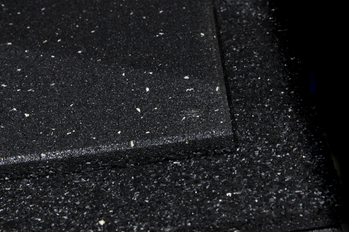 Commercial Grade Rubber Gym Flooring white fleck