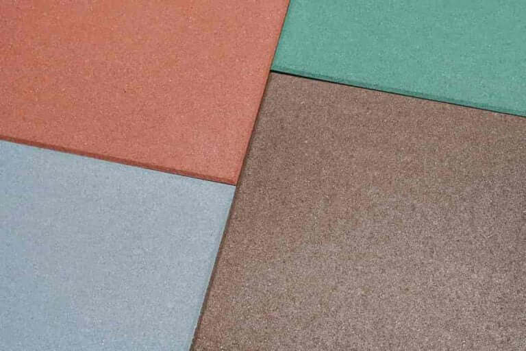 500mm x 500mm x 20mm Grey Rubber Gym Flooring - Commercial Grade