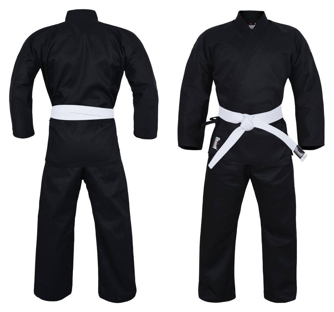 Dragon Karate Uniform (Black) - 8oz