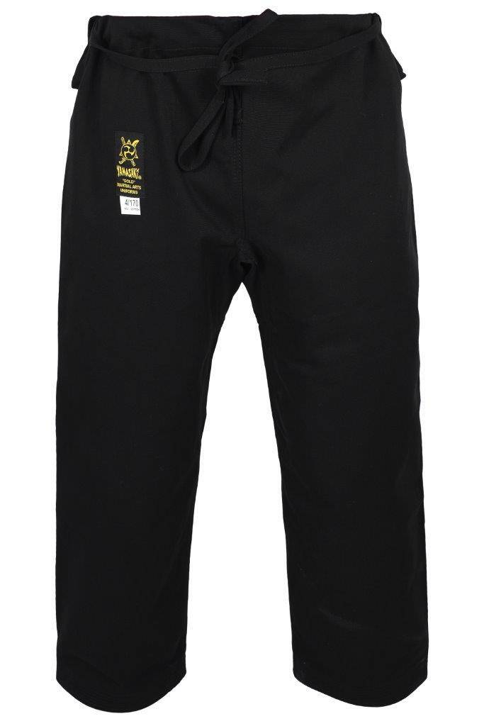Yamasaki GI Martial Arts Gold Canvas Pants | Black [14oz]