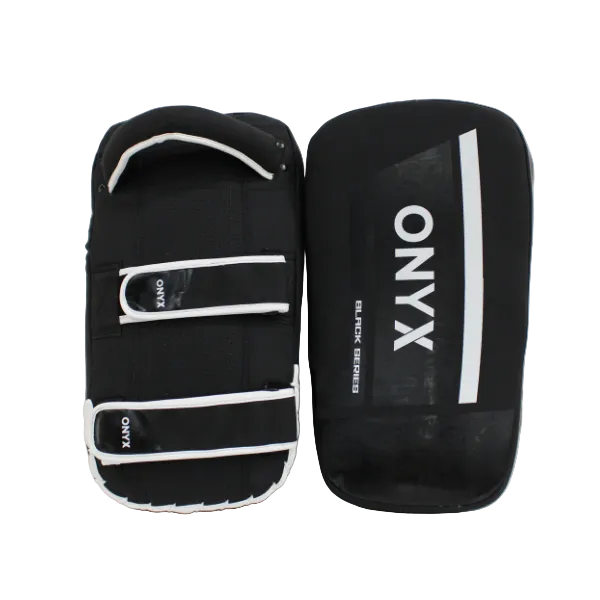 onyx thai pads black series dual strap design