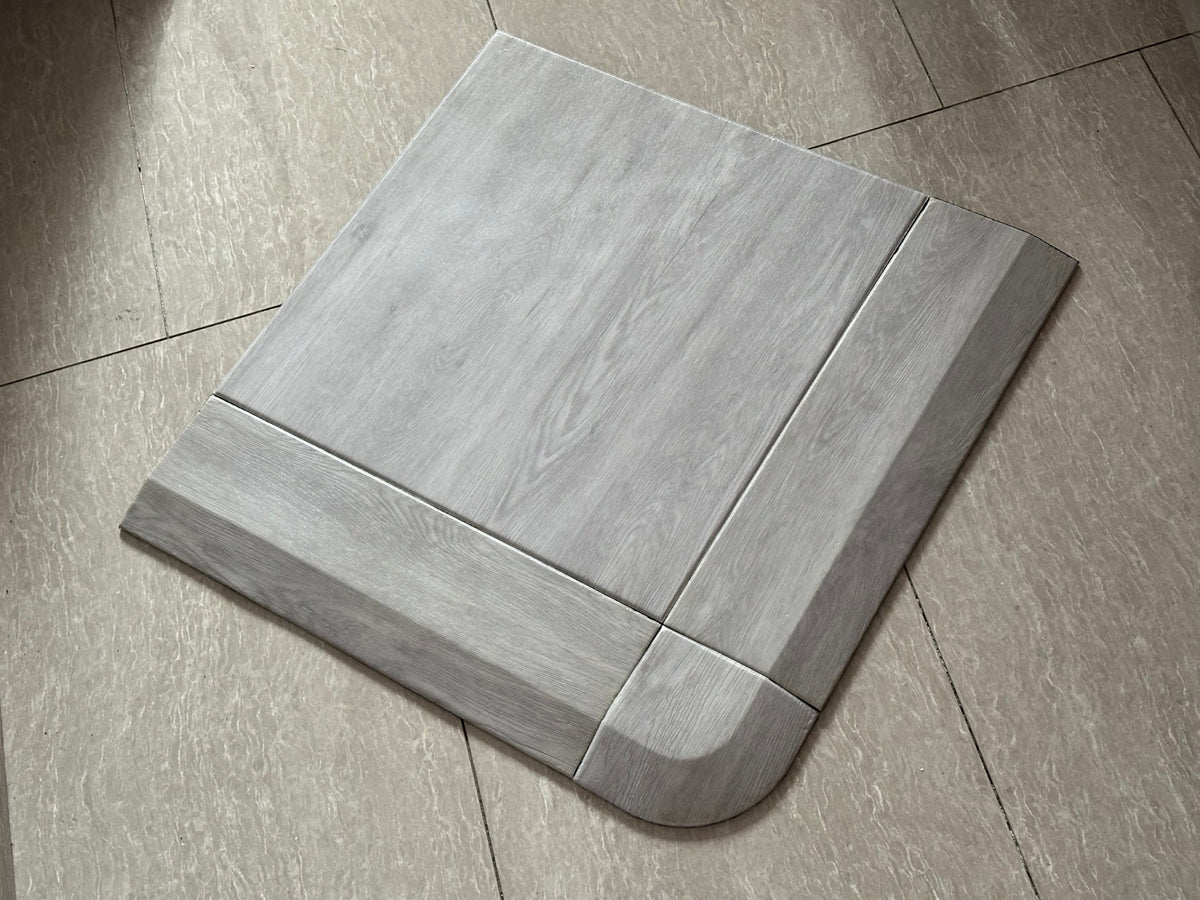 Slate look gym flooring tiles 15mm laid gapless in a training area