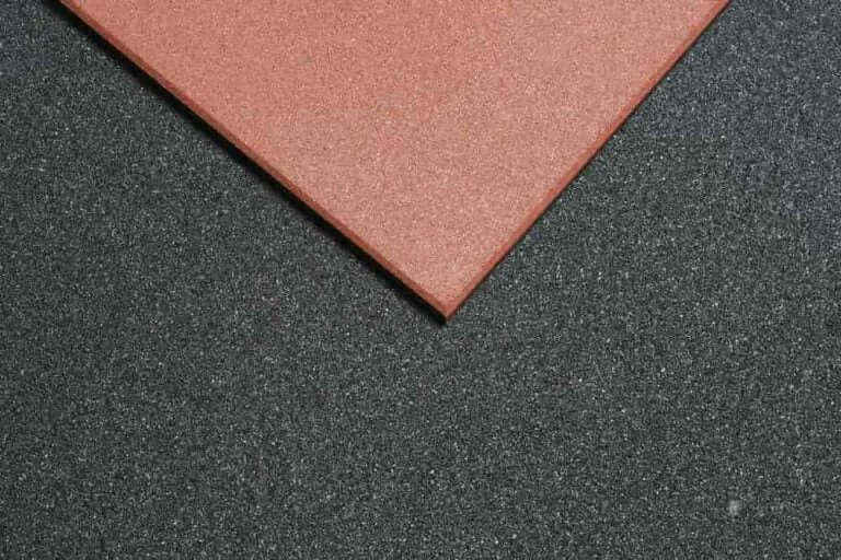 Solid terracotta red rubber gym flooring tile, commercial grade