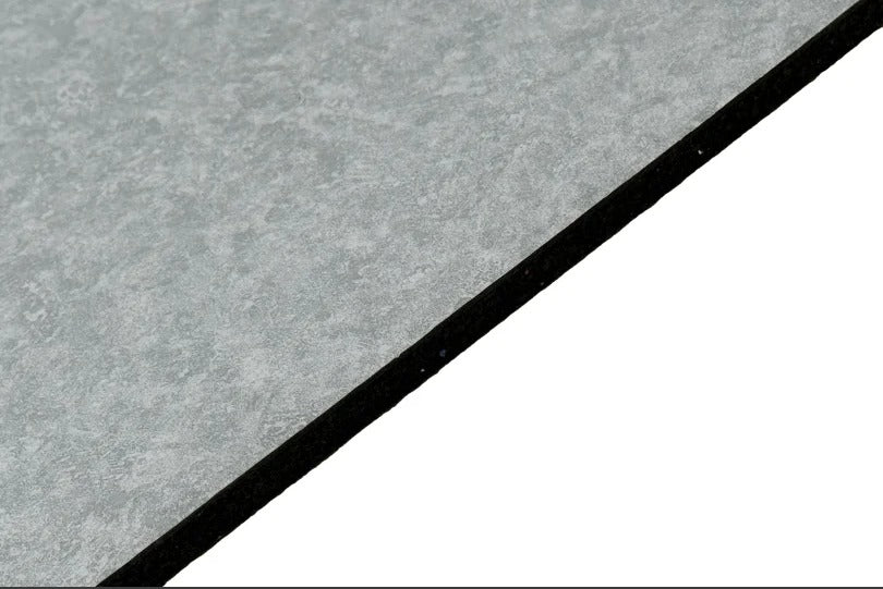 Grey stone look 15mm PVC gym flooring tile 1m x 1m top surface