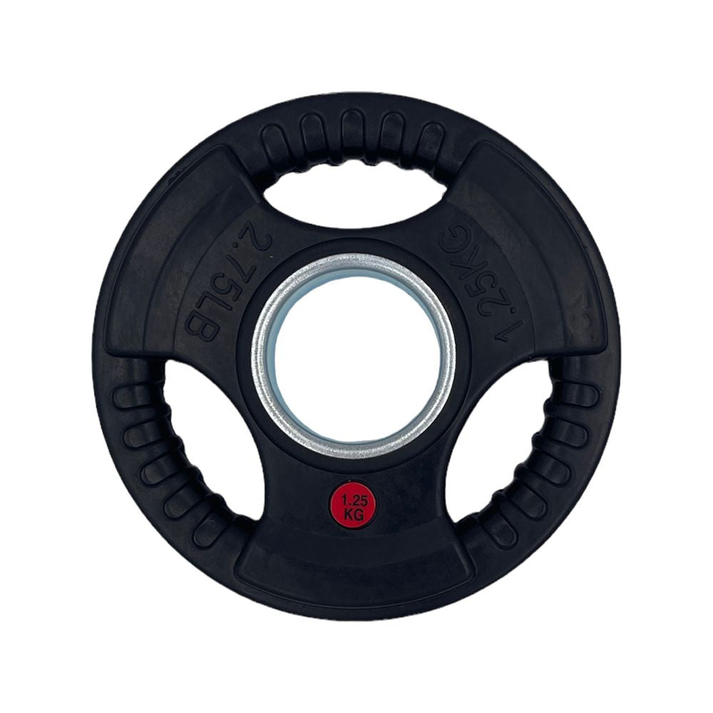 1.25kg Olympic Rubber Coated Tri Grip Plate - pair