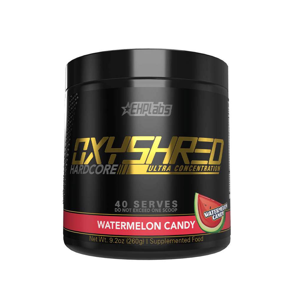 Fitness Hero presents OxyShred Hardcore by EHP Labs, evolved from the world-leading OxyShred Ultra Concentration, which is trusted by millions of people globally for delivering RESULTS.  OxyShred Hardcore has been formulated using scientifically researched ingredients shown to promote razor sharp focus, off-chart performance and dialled-up consistent energy to get you moving and shredded. If you train hardcore, diet hardcore and you're hardcore serious about getting results.
