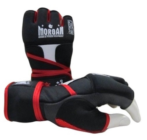 Fitness Hero offers the quick &amp; easy gel shock hand wraps. Now you can double down on hand-protection using our state-of-the-art inner-gloves.  High wearing neoprene and 4-way breathable stretch fabric,  the shock-absorbent centre of these inners. Available in 3 sizes