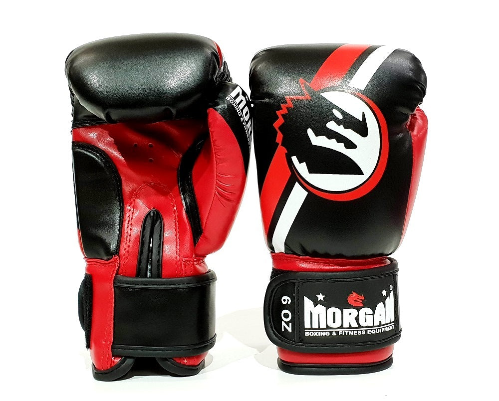 RED MORGAN V2 CLASSIC BOXING GLOVES, AVAILABLE IN 3 COLOURS AND 5 SIZES
