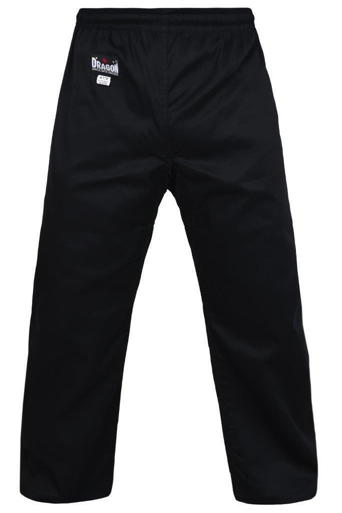 Dragon GI Martial Arts Pants | Black [8oz] - Fitness Hero Brand new