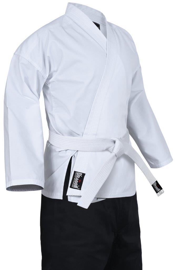 Dragon Karate Lightweight Uniform | Black & White [8oz] - Fitness Hero Brand new