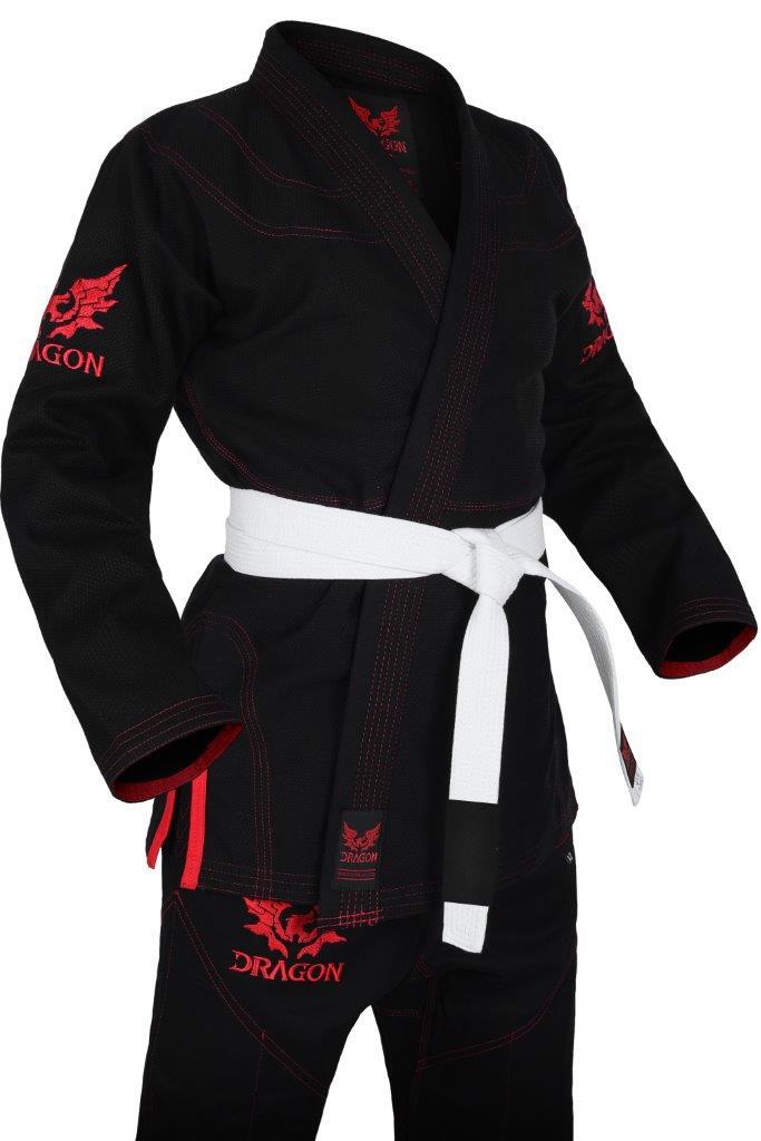 Dragon BJJ Gi - IBJJF Approved | Black  [450gsm] - Fitness Hero Brand new