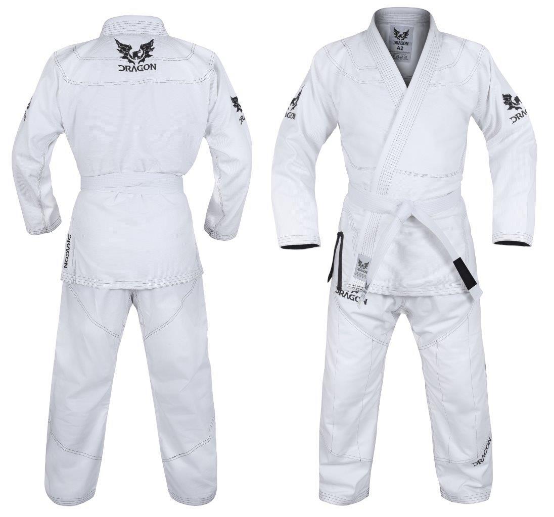 Dragon BJJ Gi - IBJJF Approved | White  [450gsm] - Fitness Hero Brand new