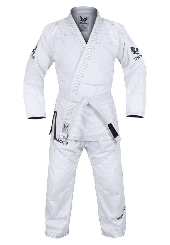 Dragon BJJ Gi - IBJJF Approved | White  [450gsm] - Fitness Hero Brand new