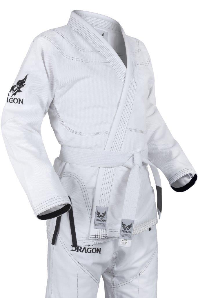 Dragon BJJ Gi - IBJJF Approved | White  [450gsm] - Fitness Hero Brand new