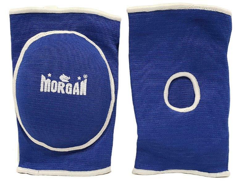 The Fitness Hero elasticated knee protector by Morgan sports is designed to ensure you can practise your knee attacks while absorbing minimal impact on your joints.  Available in 3 colours, red blue &amp; black &amp; two sizes for children &amp; adults