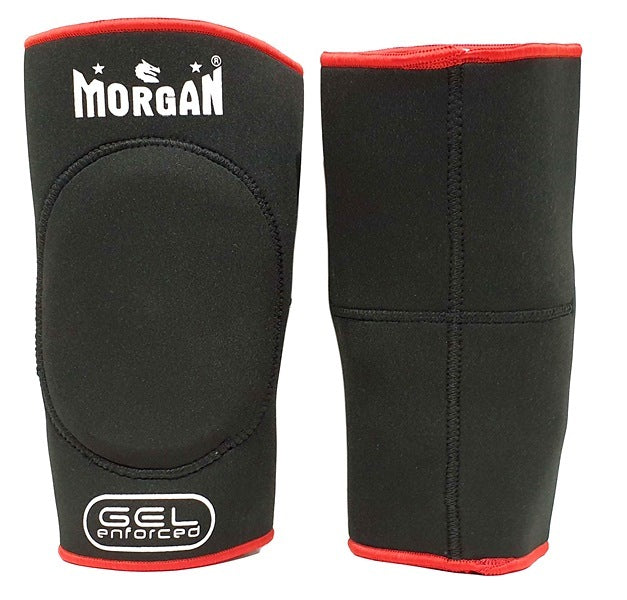 The Fitness Hero Gel knee protectors by Morgan sports offer a high impact knee guard that encompasses a 1 cm medium density silicone gel padding over the knee