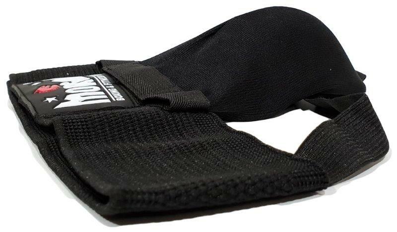 FITNESS HERO Sells the Morgan elastic groin guard is a simple-to-wear and no-fuss groin protector. Designed using an extra-wide and tight elastic strap with additional velcro cup pouch, these jocks allow you to use other cups at any time. The elastic groin guard can be used for virtually any contact sport offering a comfortable and secure fit. available in two colours &amp; 5 sizes. This is the black version