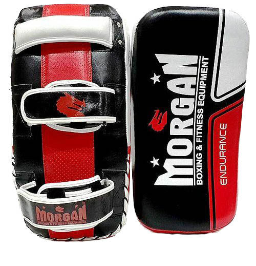Fitness Hero offers the Morgan Endurance Thai Pad. The leather thai pad is crafted using only genuine cowhide leather for extra-long life and professional results. The slightly contoured design is ideal for all punches, strikes, and kicks. Premium leather quality