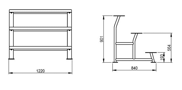 3 Tier Elite Kettlebell Rack | Commercial Grade - Fitness Hero Brand new
