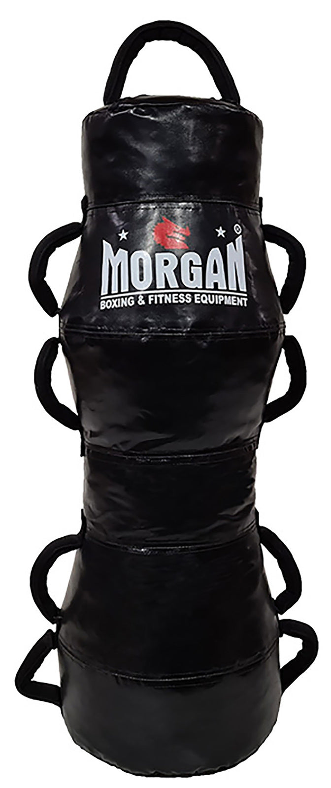 The Fitness Hero Cardio Cage fit bag from Morgan Sports is designed to be used as an all-out ground and pound bag, cardio fitness training bag. Most commonly used in MMA style cardio training classes. Made using 950D rip stop vinyl and filled in Australia using premium rags 