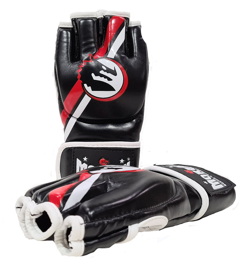The Fitness Hero Classic MMA Fighting gloves by Morgan Sports are designed with an open palm design allows for an easy transition to submissions from ground and pound. Designed for MMA fitness, MMA training, and pad work, the classic MMA gloves have also incorporated a 20cm wrist strapping system 