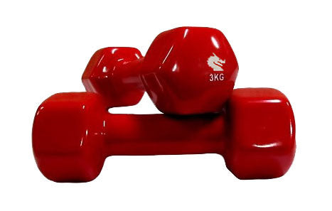 Vinyl Dumbbells (Sold In Pairs) [1kg / 2kg / 3kg] - Fitness Hero Brand new