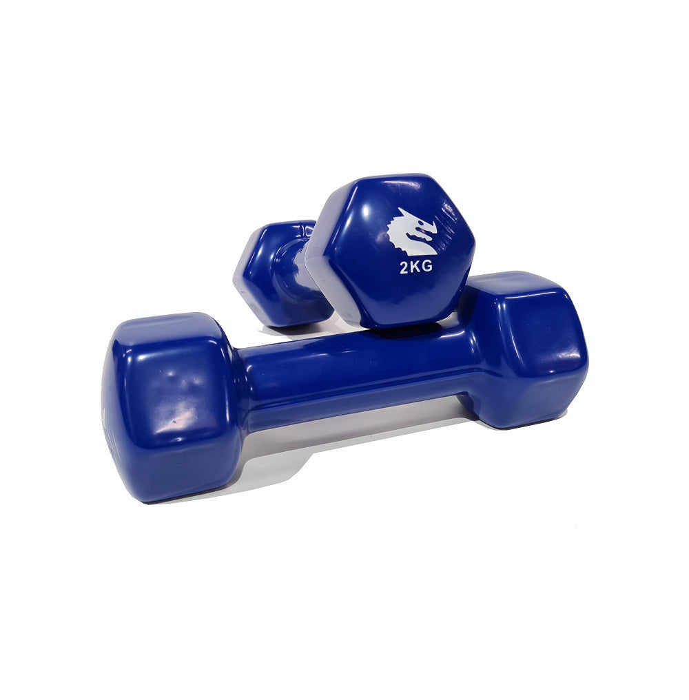 Vinyl Dumbbells (Sold In Pairs) [1kg / 2kg / 3kg] - Fitness Hero Brand new