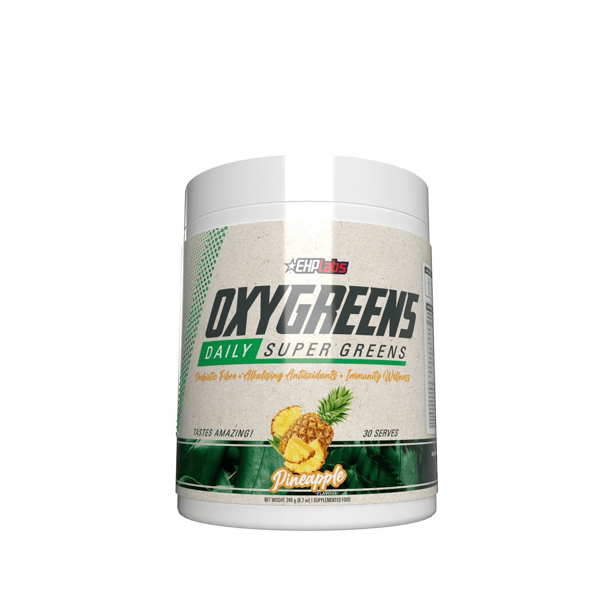 Fitness Hero presents OxyGreens by EHP Labs an all-encompassing superfood that tastes as good as it performs.  OxyGreens is a game-changing super greens powder that contains essential nutrients to enhance immunity, improve digestion and boost overall vitality and wellness. OxyGreens is the best greens powder on the market, suitable for everyone who wants to improve their health and wellbeing.