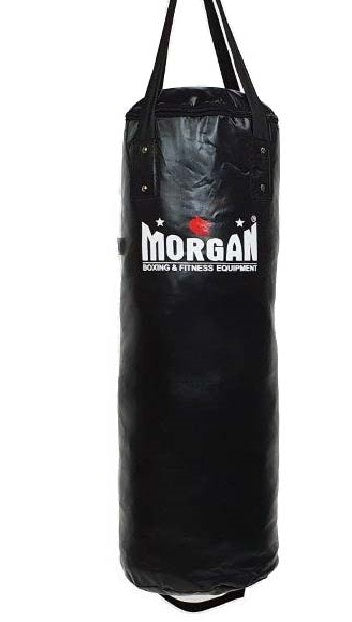 The XL Nugget punch bag from Morgan Sports is a great punch bag designed to be used in smaller spaces. Measuring 100 cm in height, 35cm in width and weighing approximately 32-35kg, this punch bag is great for cardio fitness training when only punching is going to be done.