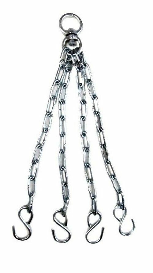 The ultimate choice of punching bag hanging chains, these hanging chains also come with a 360-degree rotating swivel,  4 oversize S hooks to secure your punch bags and approx.  30cm in length ensures that you can hang any of our punch bags on these chains.