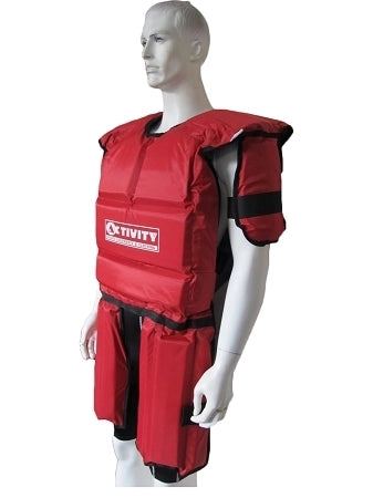 MORGAN REVERSIBLE BODY CONTACT SUIT, RED AND BLUE. COVERS FULL BODY TO PREVENT INJURY AND PERFORM MMA TRAINING SAFELY 