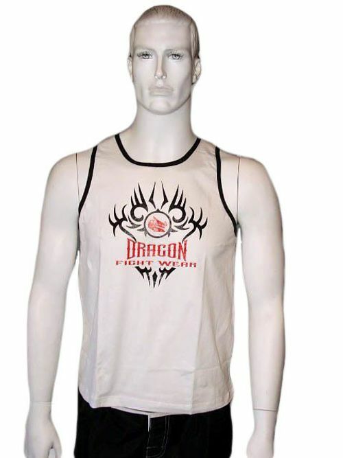 DRAGON SINGLET - WHITE - Fitness Hero Brand new