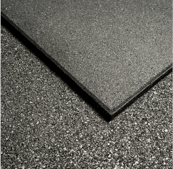Commercial Grade Rubber Gym Flooring | BLACK  [1m x 1m x 15mm] - Fitness Hero Brand new