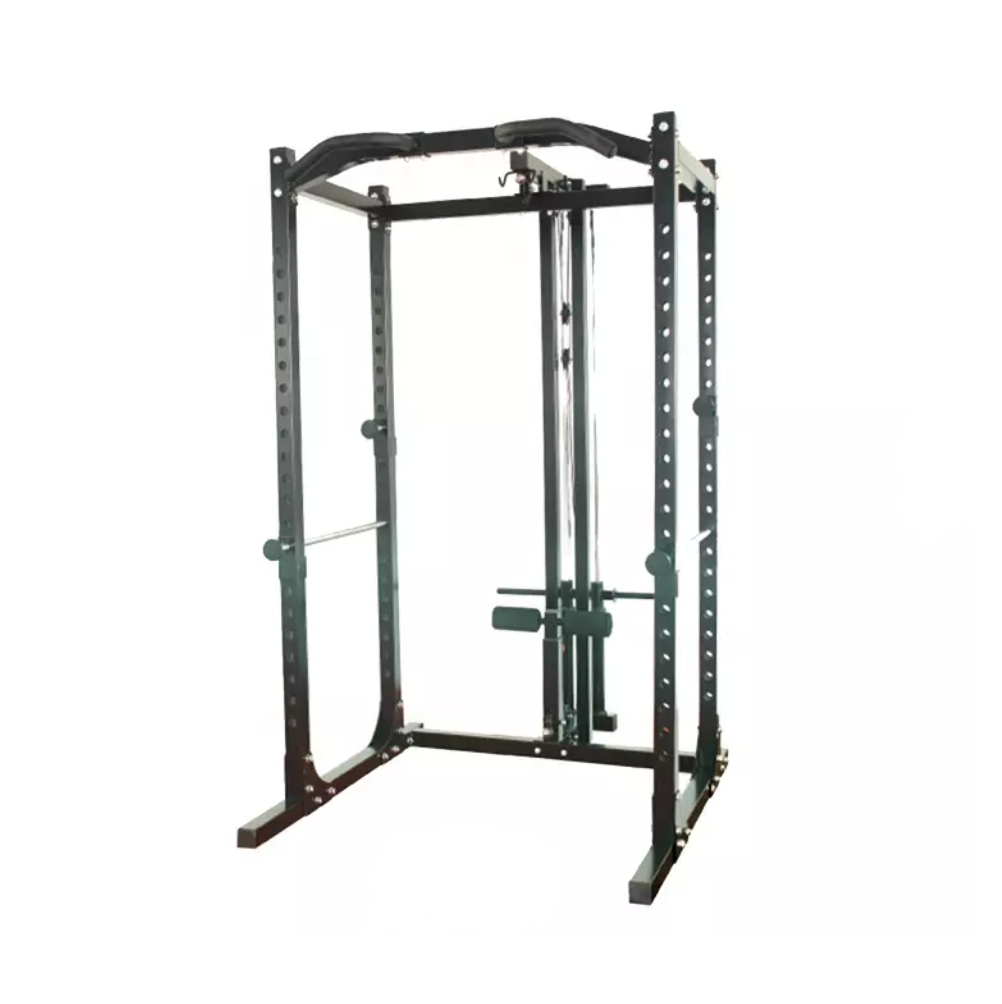 Power Squat Rack & Lat Attachment | Commercial Grade - Fitness Hero Brand new
