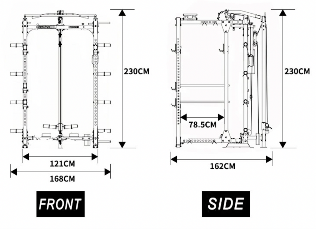 Max Reload All In One Folding Power Rack + Cable System - Fitness Hero Brand new