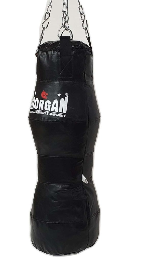 The Fitness Hero 2-in-1 Torso Punch Ground and Pound Bag from Morgan Sports is a great dual-purpose training bag that can be used as a striking bag and can be transitioned into a ground and pound bag by tucking the D rings into their designated holding areas.  Manufactured using our 900D ripstop vinyl 