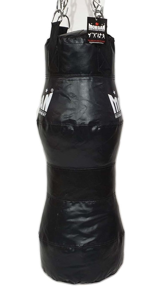 The Fitness Hero 2-in-1 Torso Punch Ground and Pound Bag from Morgan Sports is a great dual-purpose training bag that can be used as a striking bag and can be transitioned into a ground and pound bag by tucking the D rings into their designated holding areas.  Manufactured using our 900D ripstop vinyl 