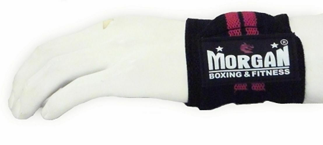 Morgan Elastic Wrist Guard (PAIR) [BLACK & RED] - Fitness Hero Brand new
