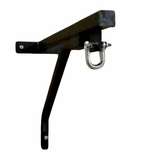 Designed to hold a 40kg punch bag (up to 4ft), this hanger is a cost-effective and room-saving wall bracket.  Made using powder-coated steel, this punch bag hanger is ideal for light commercial gyms and home environment conditions.