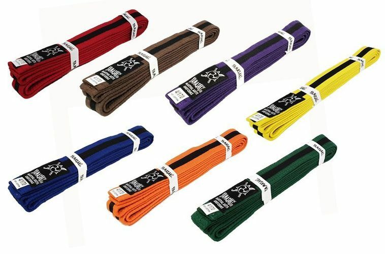 Yamasaki Coloured Striped Martial Arts Belts | All Colours - Fitness Hero Brand new