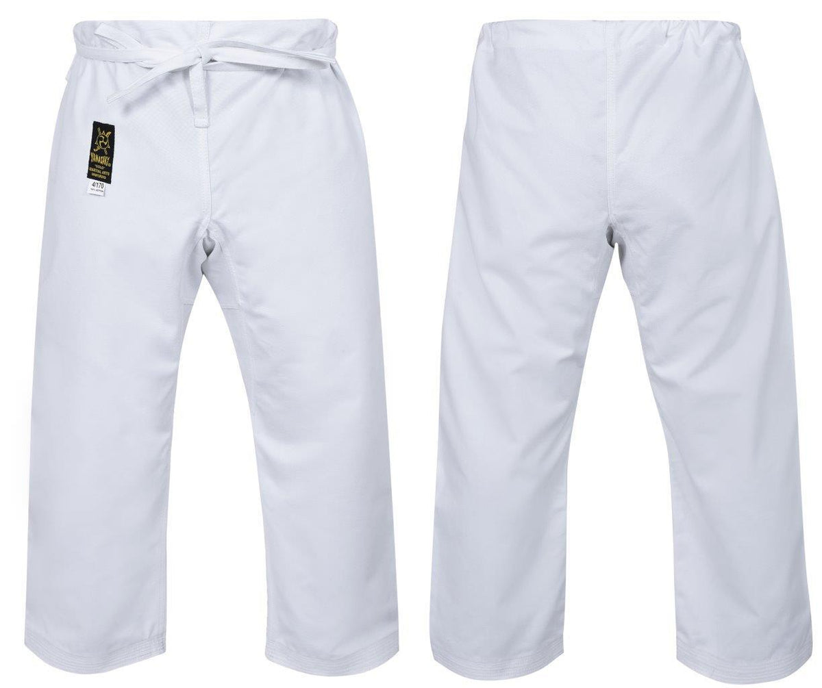Yamasaki Gold GI Martial Arts Canvas Pants | White [14oz] - Fitness Hero Brand new