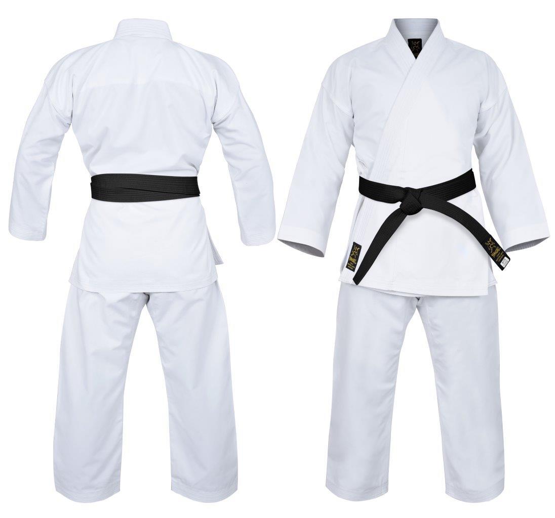 Yamasaki Deluxe Gold Canvas Karate Uniform | White [14oz] - Fitness Hero Brand new