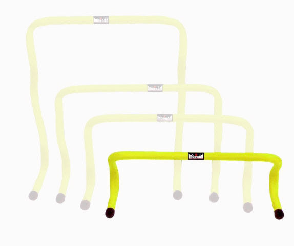 4 different sizes of agility ladder Made from strong high vis yellow PVC Plastic end caps 
